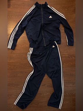 adidas Track Jacket and Pants with White 3-Stripes